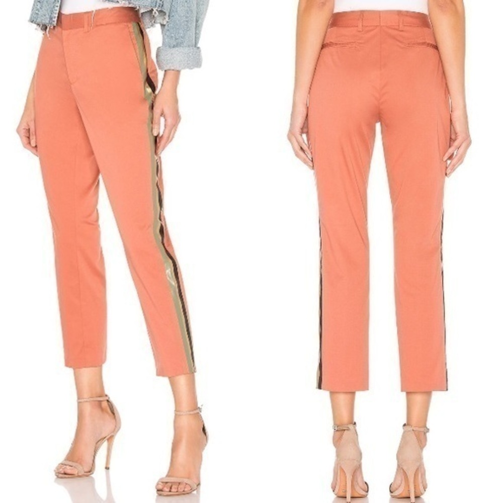 Le Superbe NWT Saint Honore Clay Dust Orange Cropped Pants XS (2)